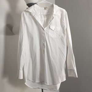 J Crew Factory • White Flowy Button Down